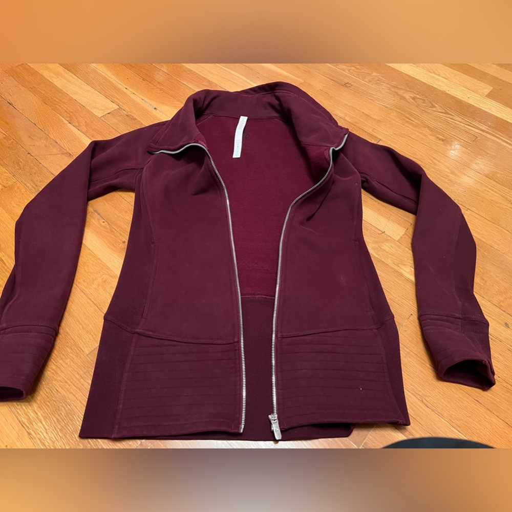 Red Lululemon zip up jacket